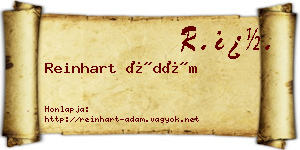 Reinhart Ádám névjegykártya