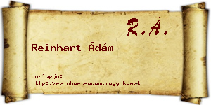 Reinhart Ádám névjegykártya